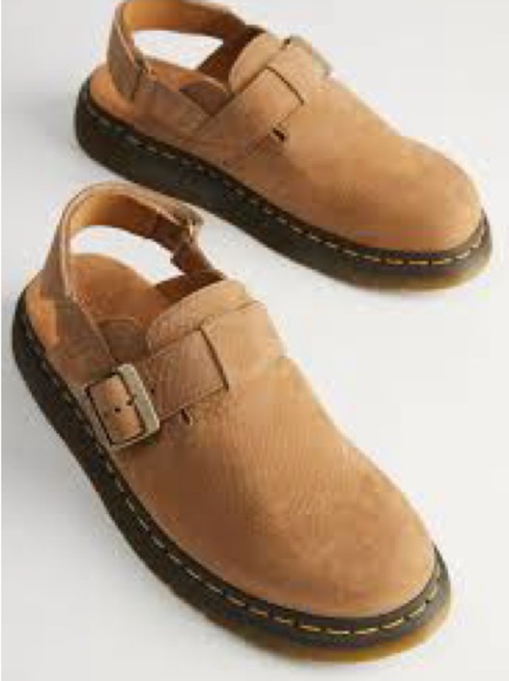 Doc Martens Jorge II Slingback Mules Tan Suede Unisex Size EU 42